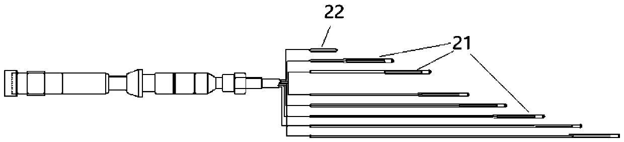 Nuclear reactor core neutron and temperature detection device