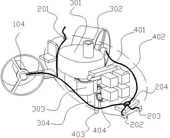 On-site multi-spot water-sample sampling device and COD (chemical oxygen demand) content detection method