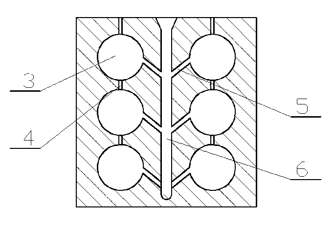 Steel ball casting die