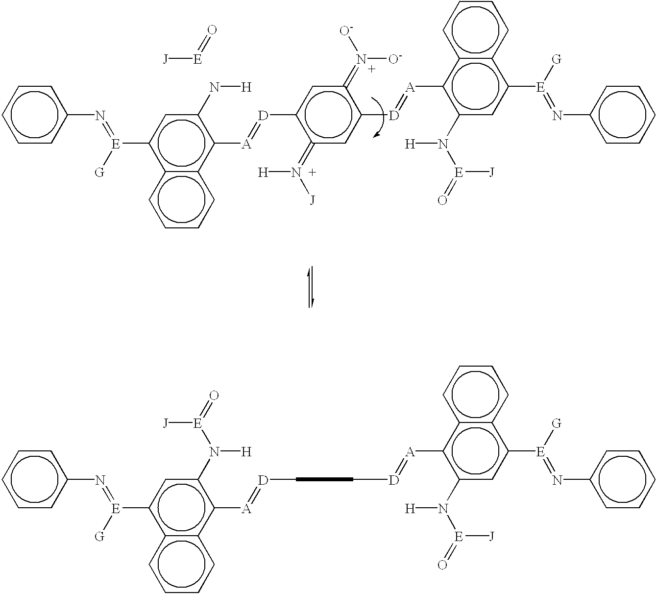 Bistable molecular mechanical devices with a band gap change activated by an electric field for electronic switching, gating, and memory applications