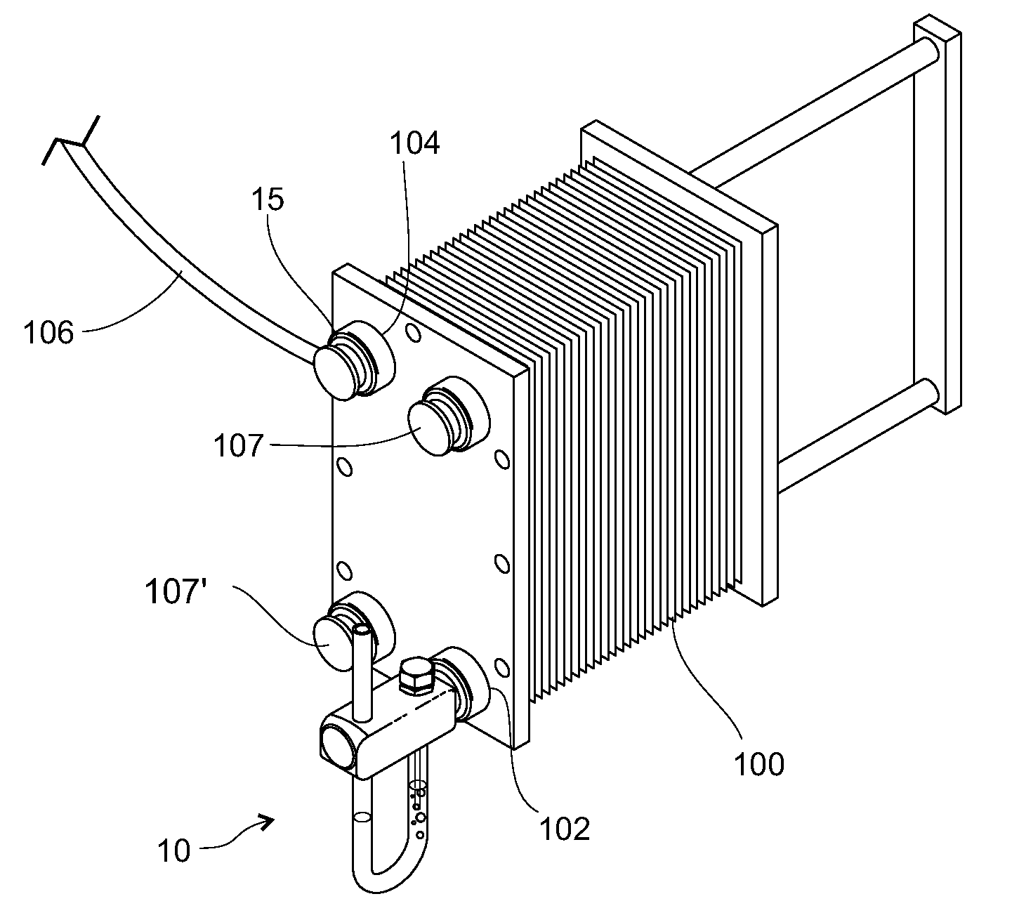 Leak detector for heat exchanger