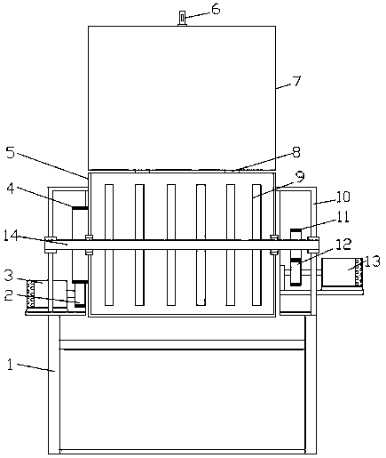 Mixing device for raw materials in koji production