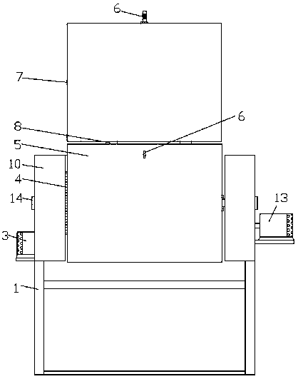 Mixing device for raw materials in koji production