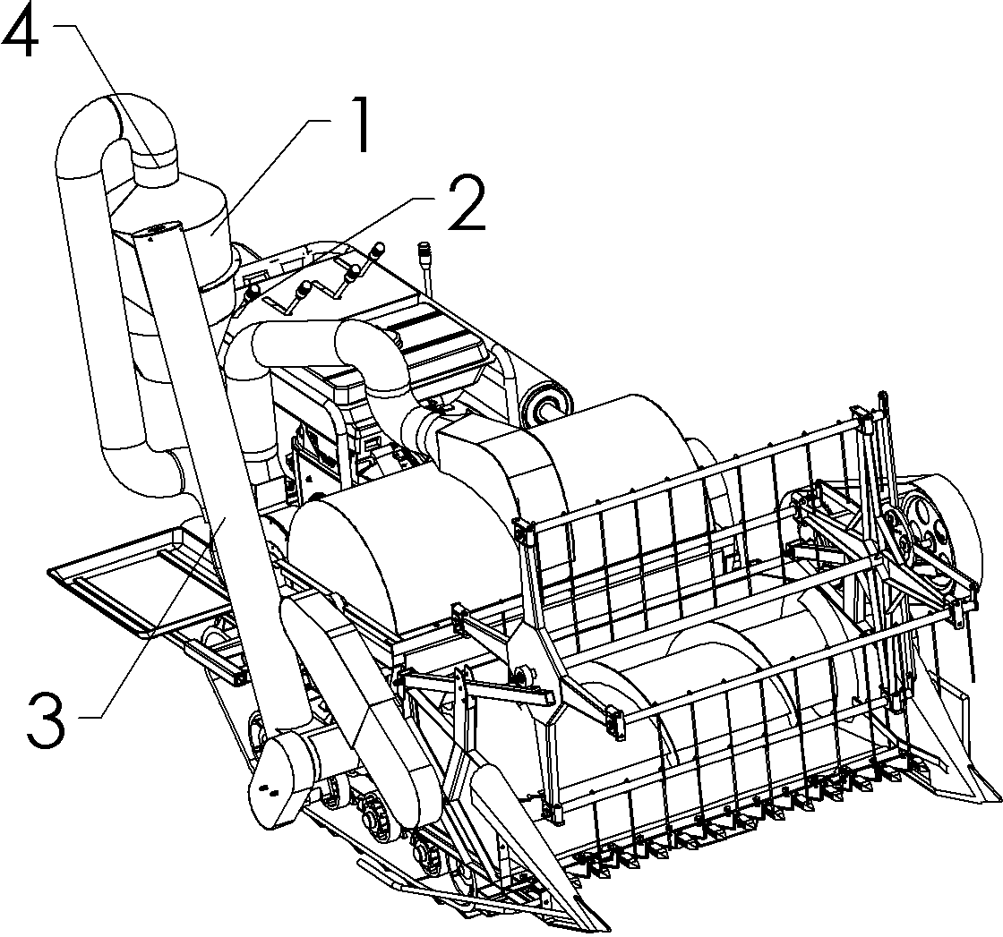 Miniature combine harvester