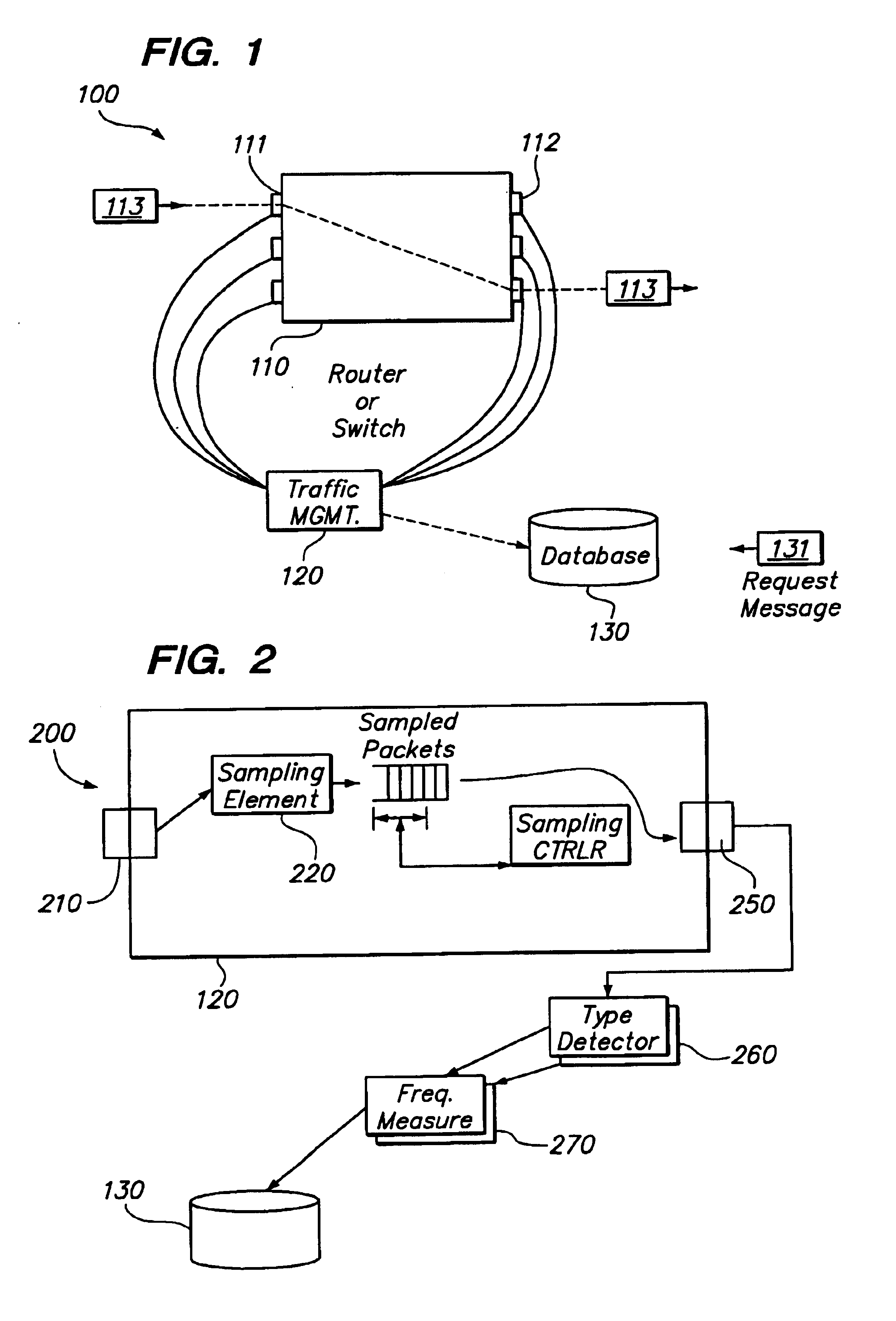 Sampling packets for network monitoring