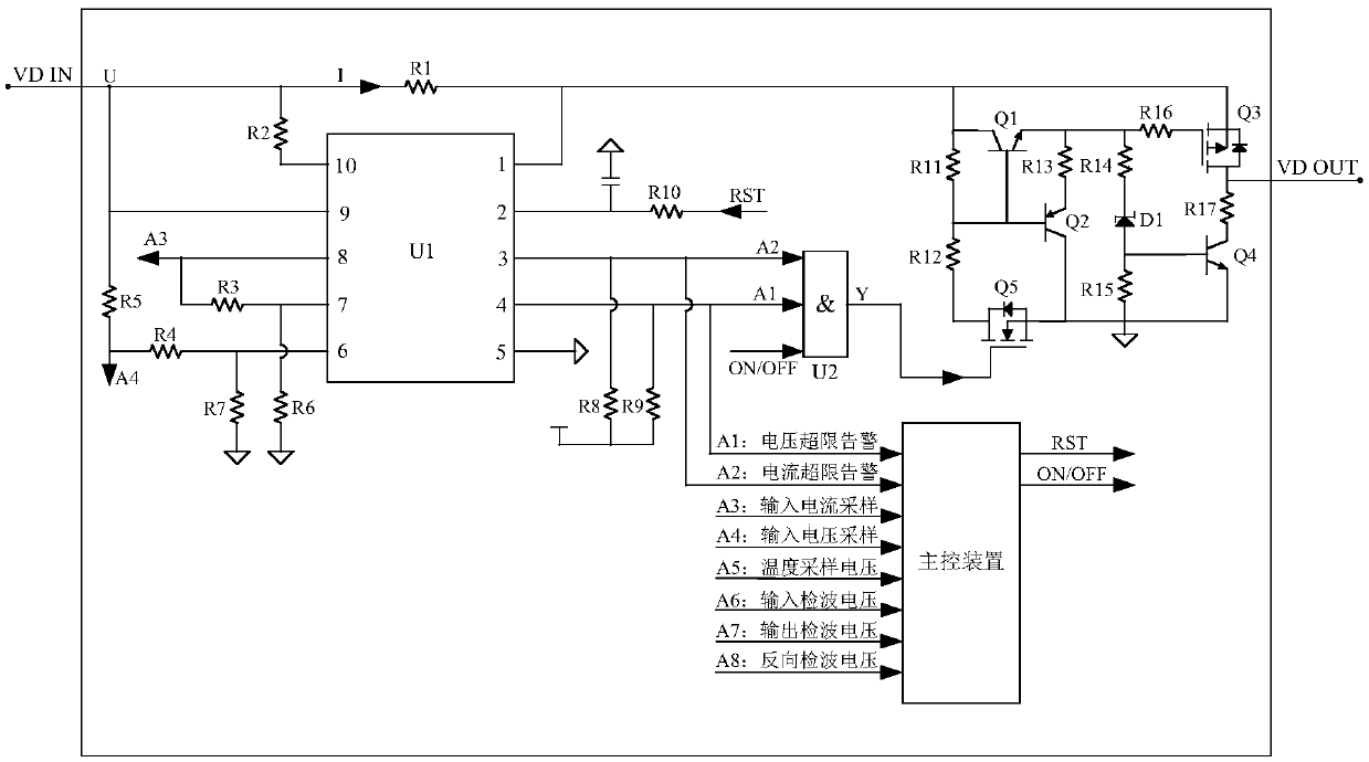 Radio-frequency power amplifier real-time monitoring and protecting circuit