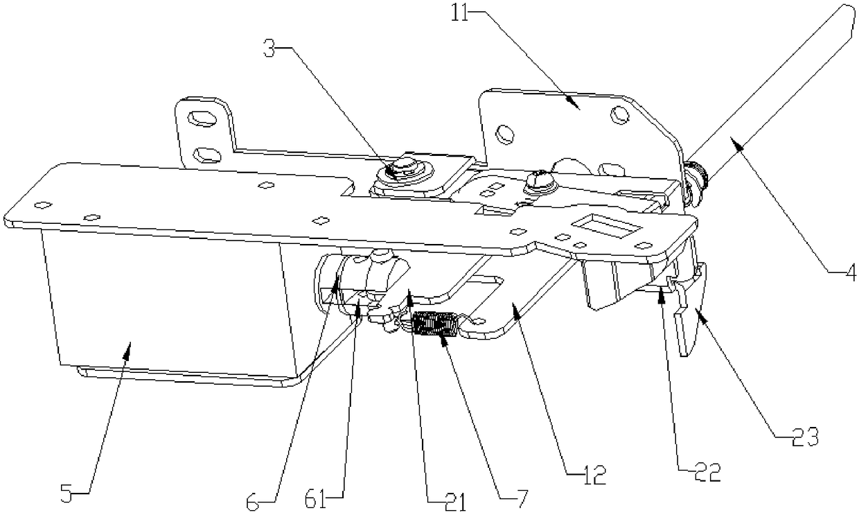 A banknote receiving box locking device