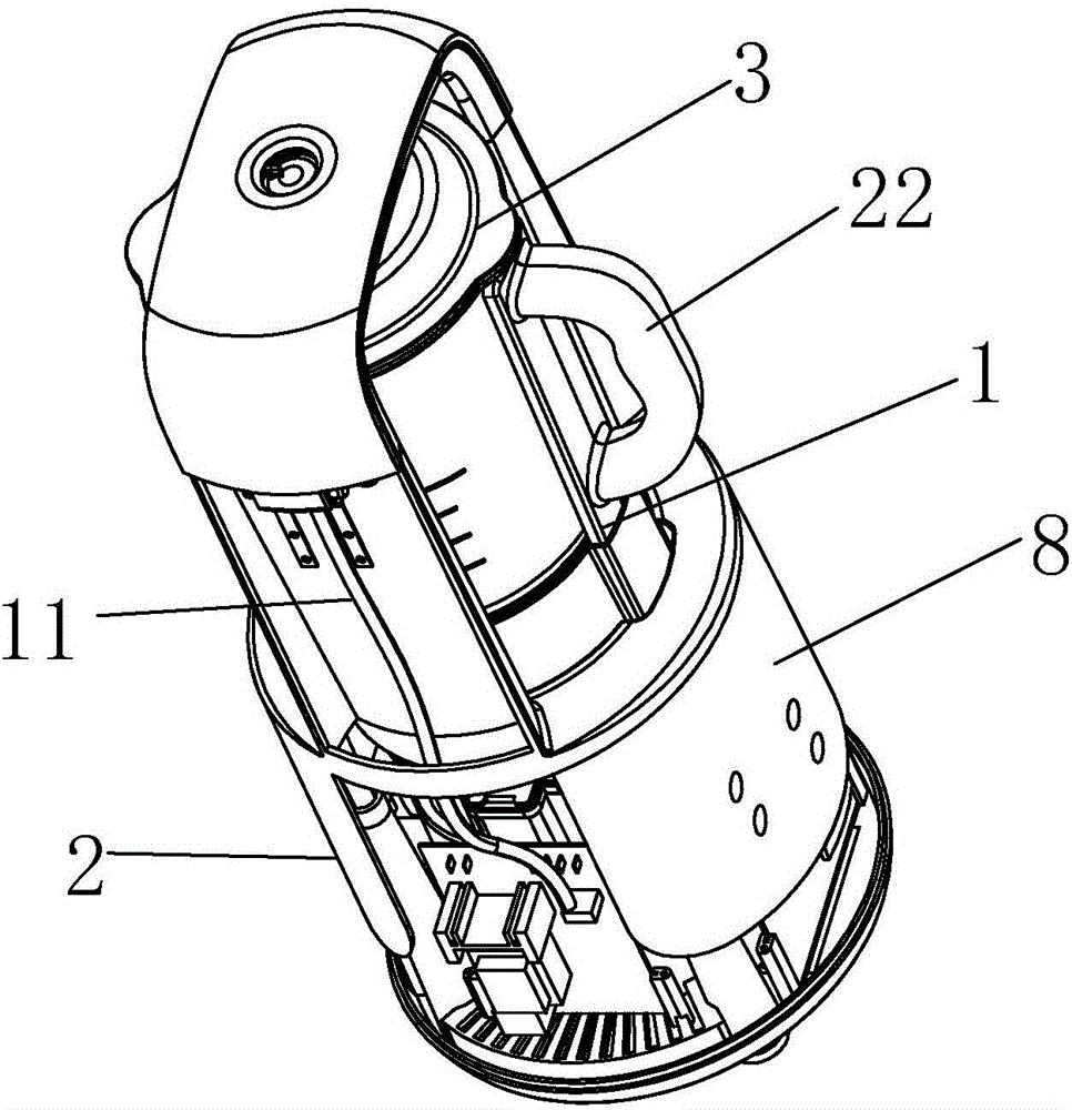 Vacuum PTC-heating-type wall-breaking food processor with wifi module