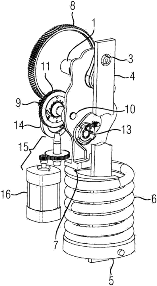 Device comprising a transmission assembly having an override clutch with a freewheeling member