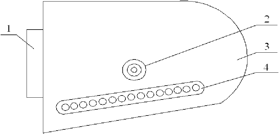 Visible device in front-side blind zone of vehicle