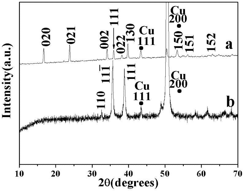 Method for preparing electrode material CuO (cupric oxide) film of lithium ion battery on copper substrate