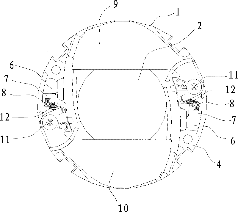 Dustproof cover structure for lens