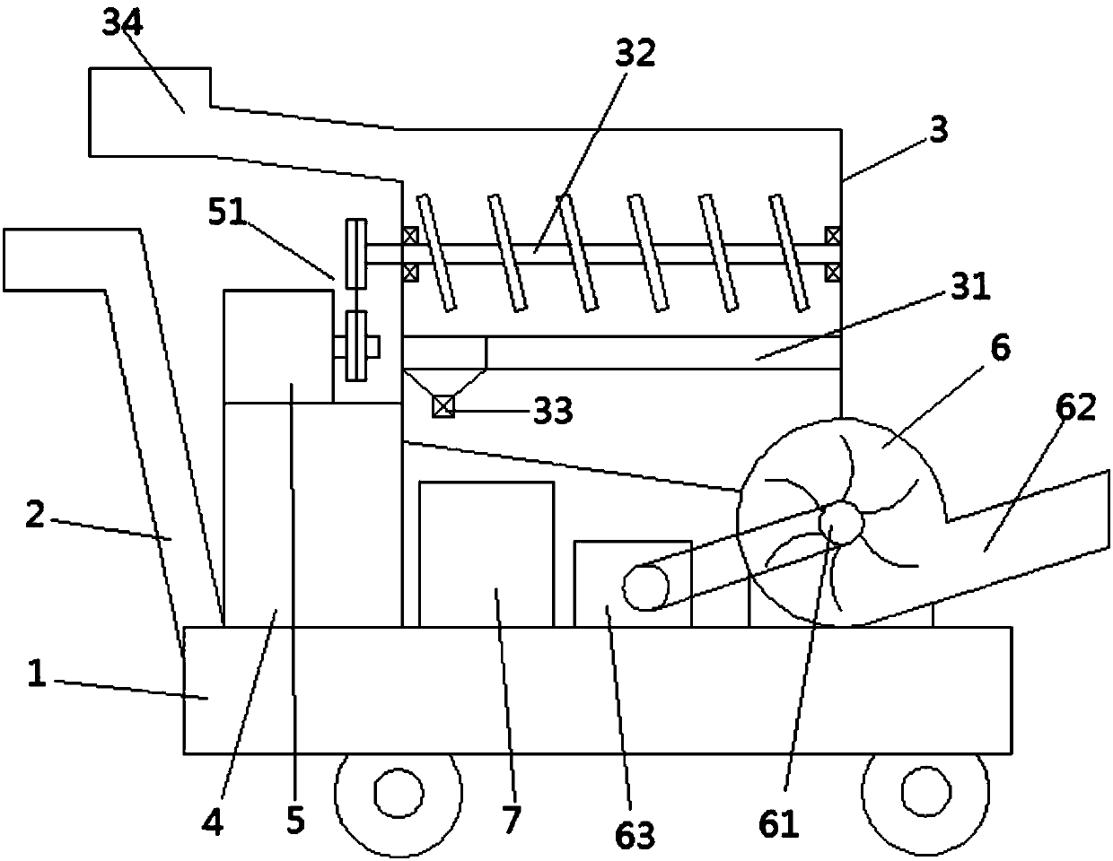 Liquid fertilizer uniformly spraying topdressing vehicle