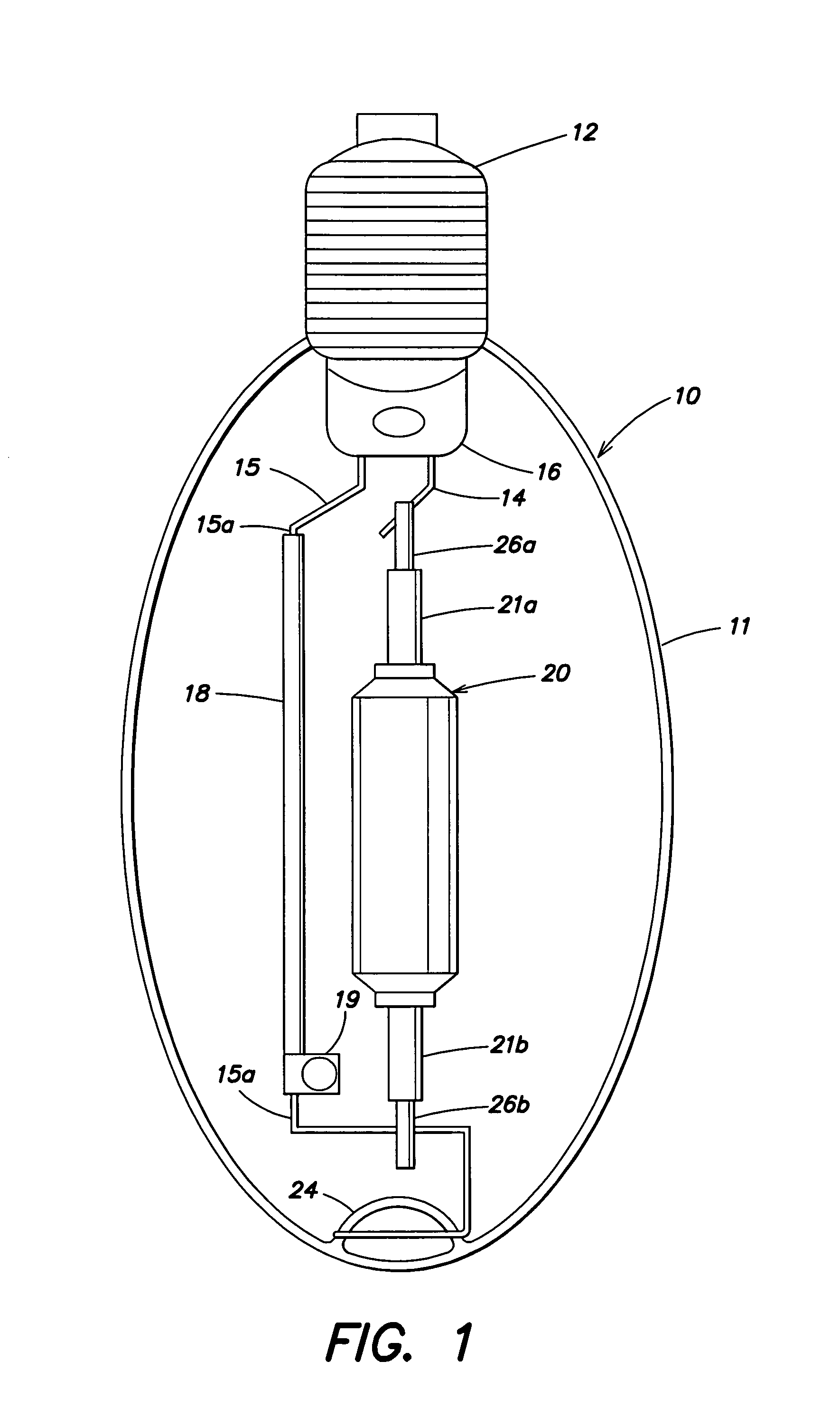 High intensity discharge lamps with electronic control of dimming