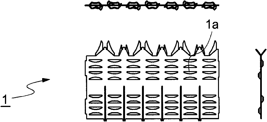 Stamping device for inner strap