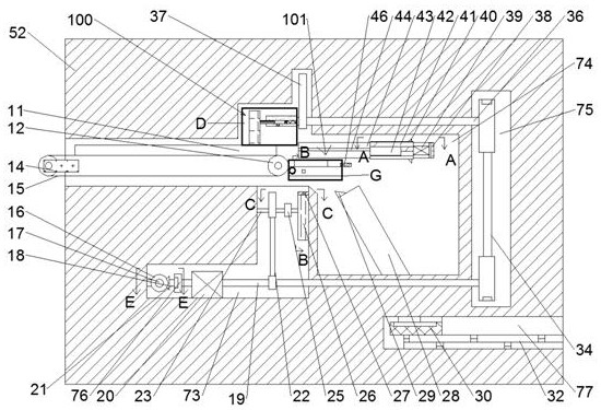 Automatic screw conveying and thread machining device