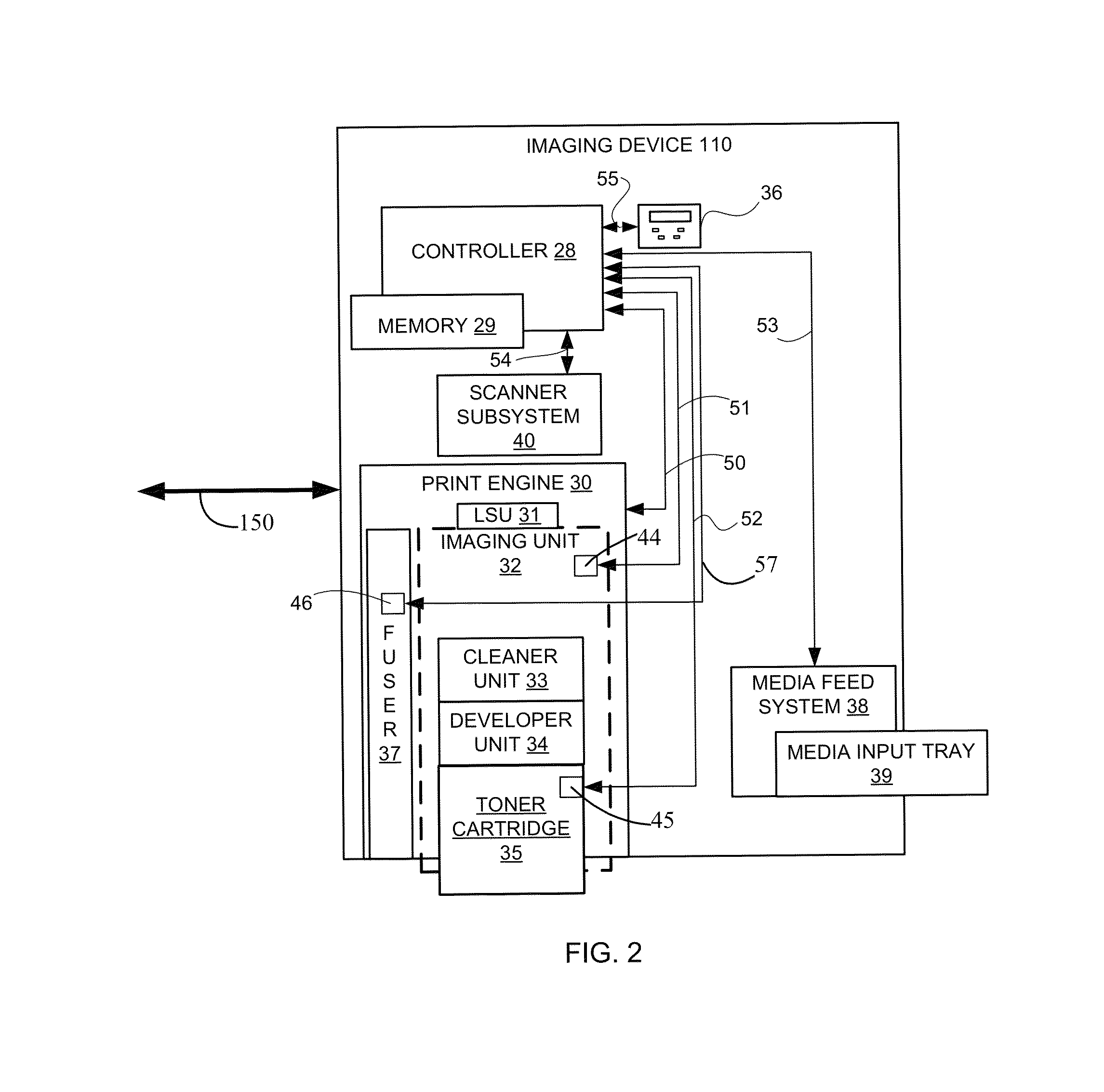 Imaging system with reduced function mode, and methods therefor