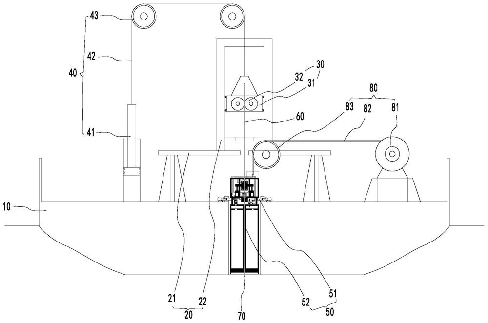 Light seabed type cone penetration test operation equipment