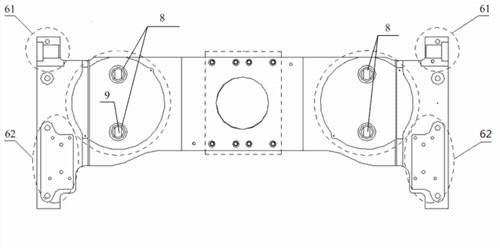 Steering frame contact sleeper beam and railway vehicle