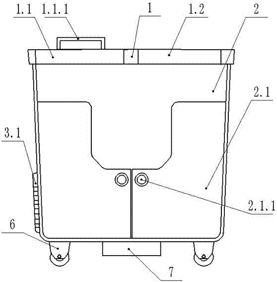 Automatic dry-wet separation dustbin