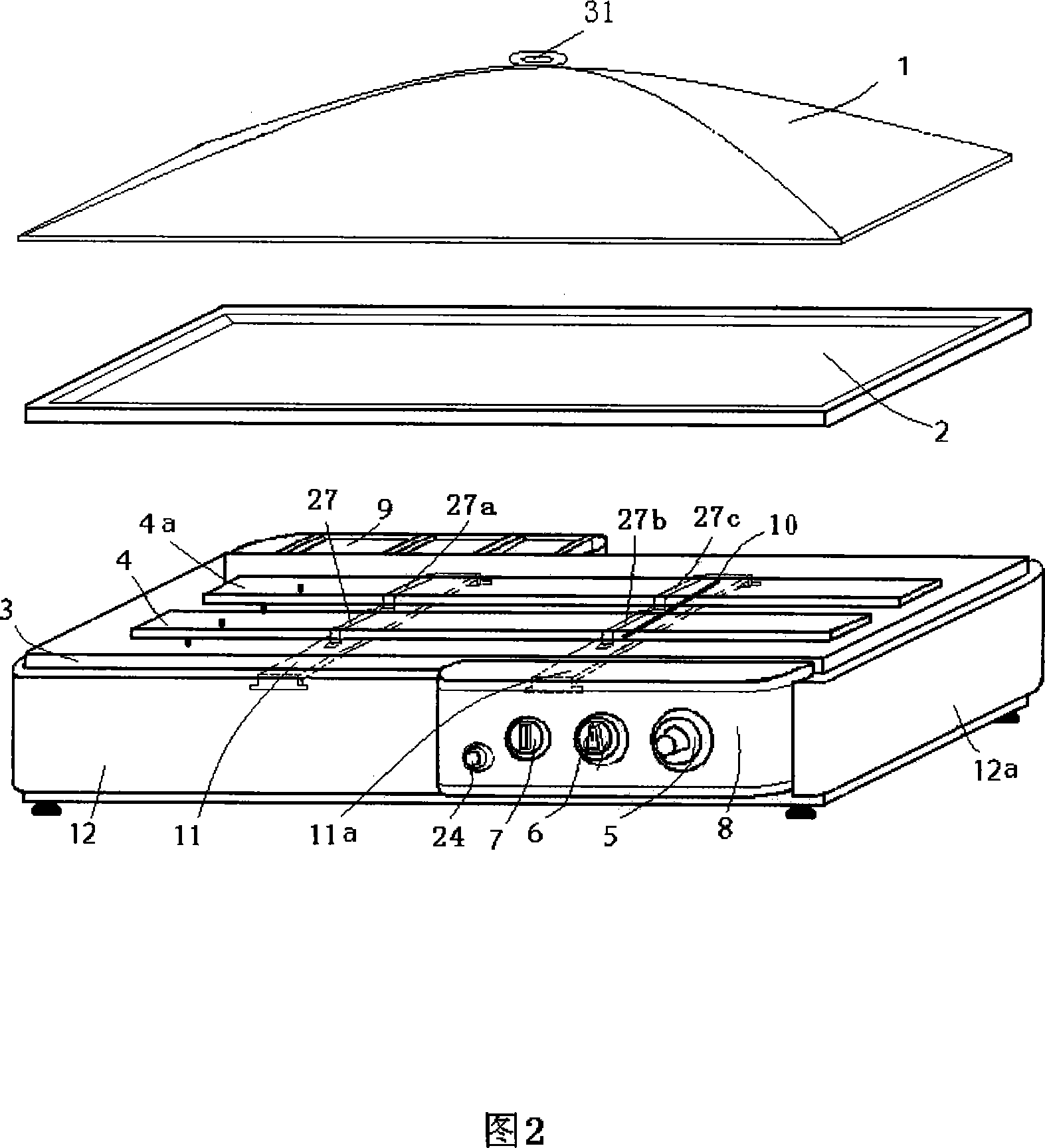 Electric heating oven table