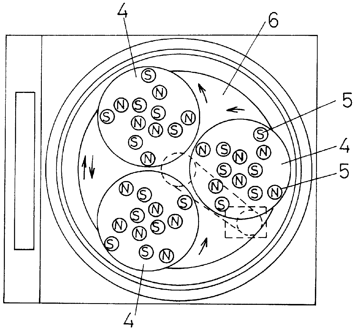 Method and apparatus for finishing works magnetically by generating alternating magnetic fields