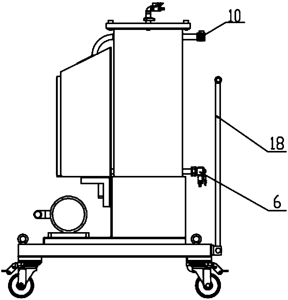 A high-pressure device and method for purifying hydraulic oil