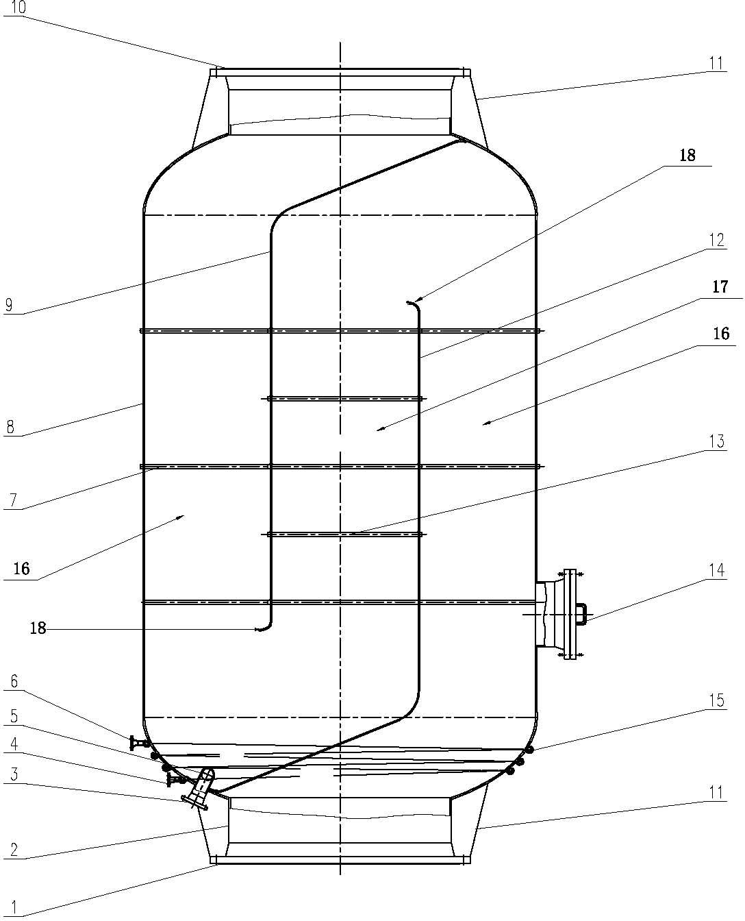 Flare gas system baffle molecular sealer