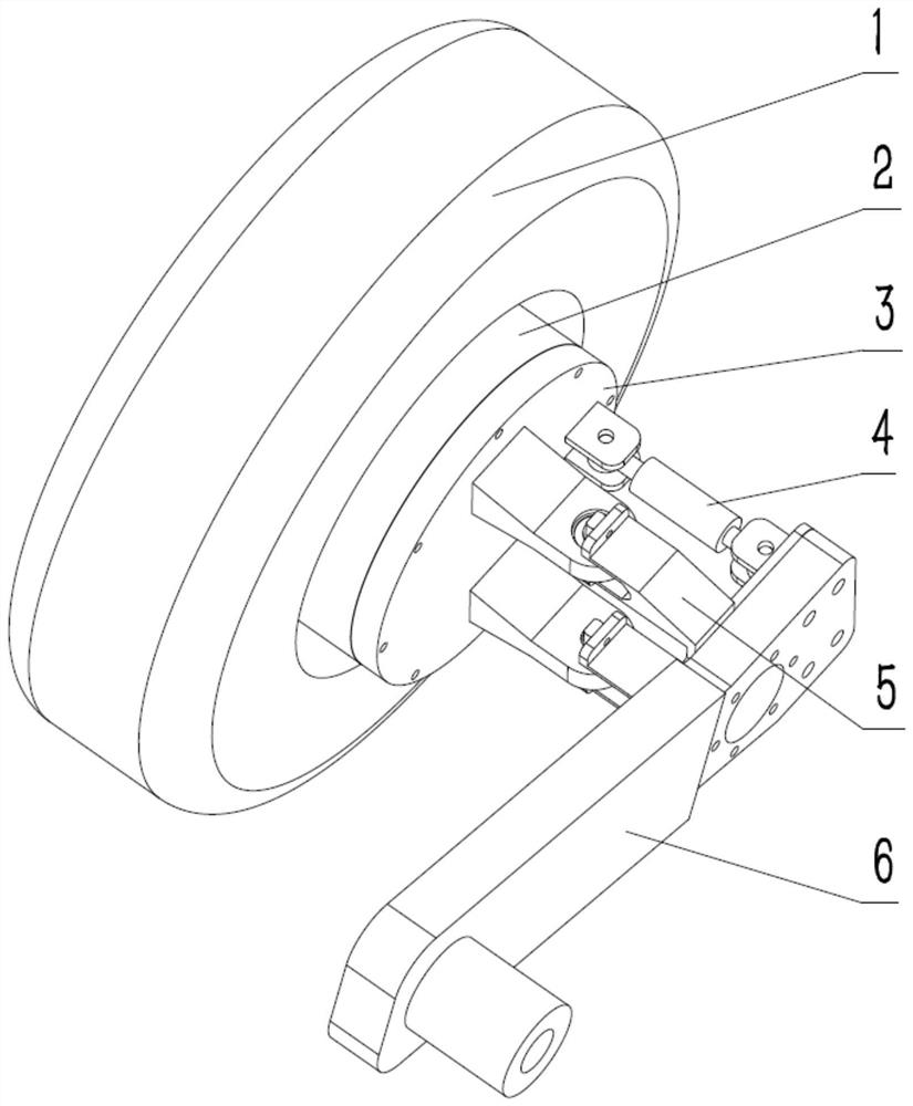 Independent steering system with push-pull cylinder placed on the single trailing arm of the single trailing arm suspension