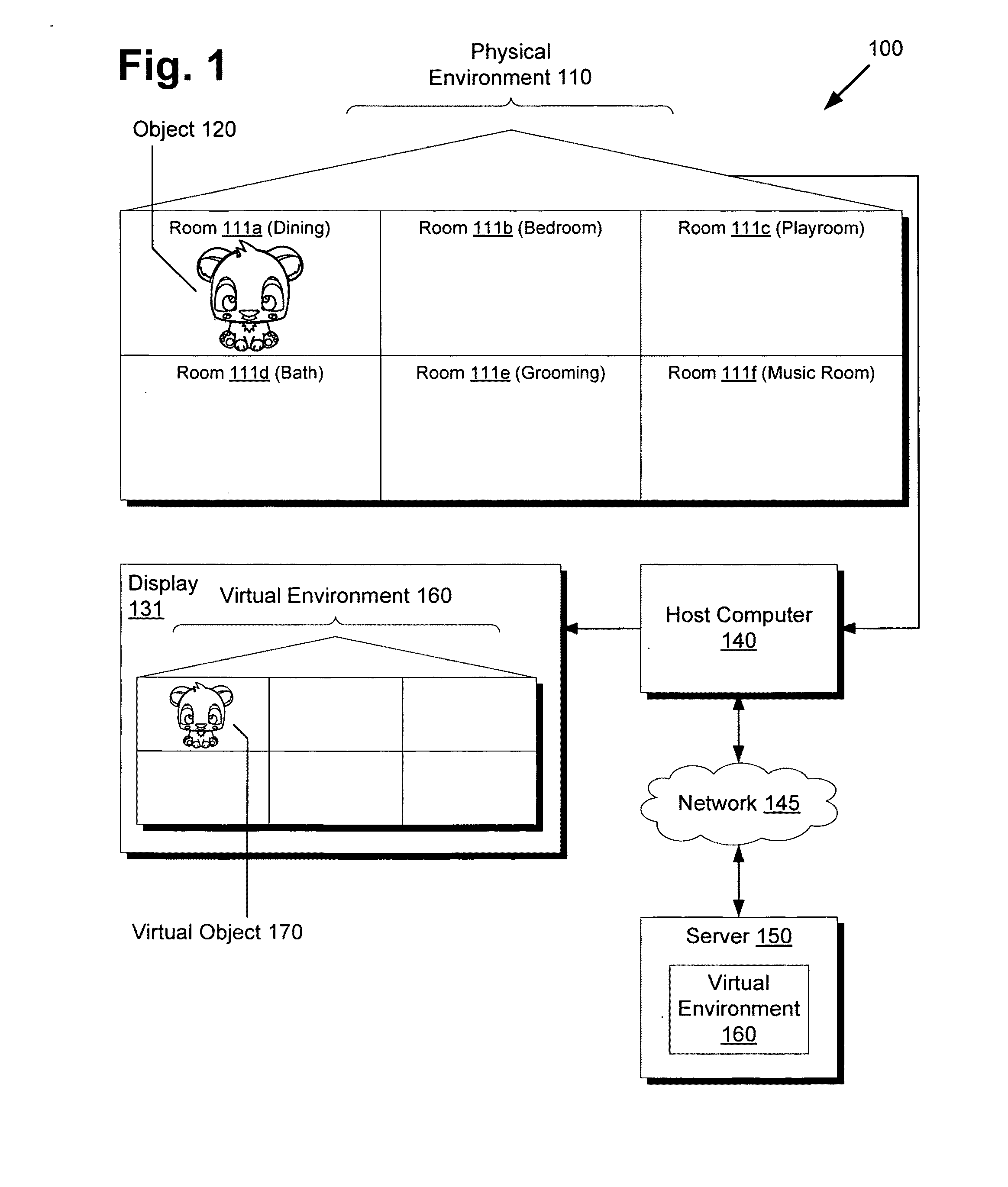 System and method for playsets using tracked objects and corresponding virtual worlds