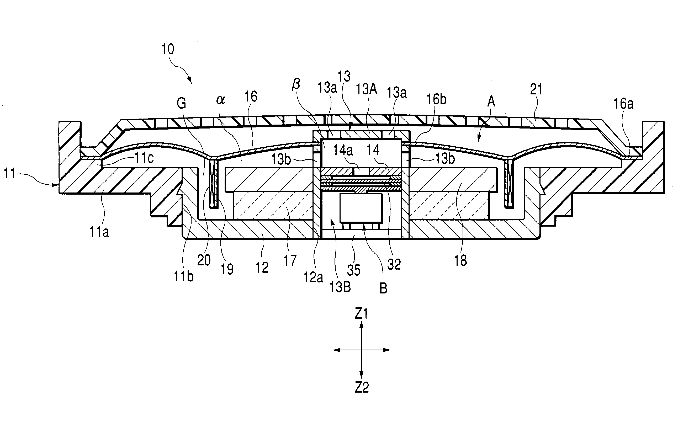 Acoustic apparatus for preventing howling