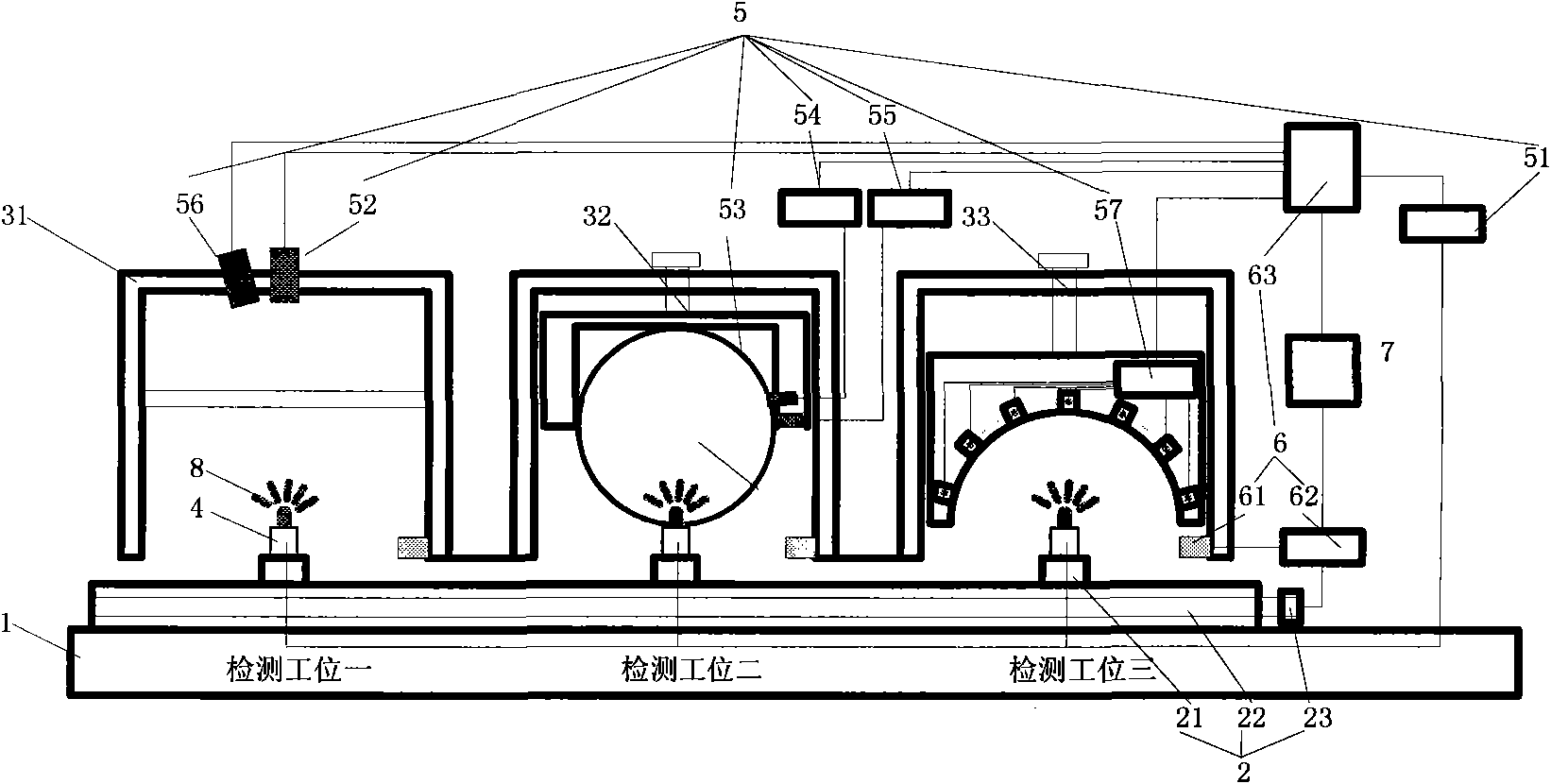 Device for continuously detecting integrative luminescence properties of light emitting diode (LED) light source