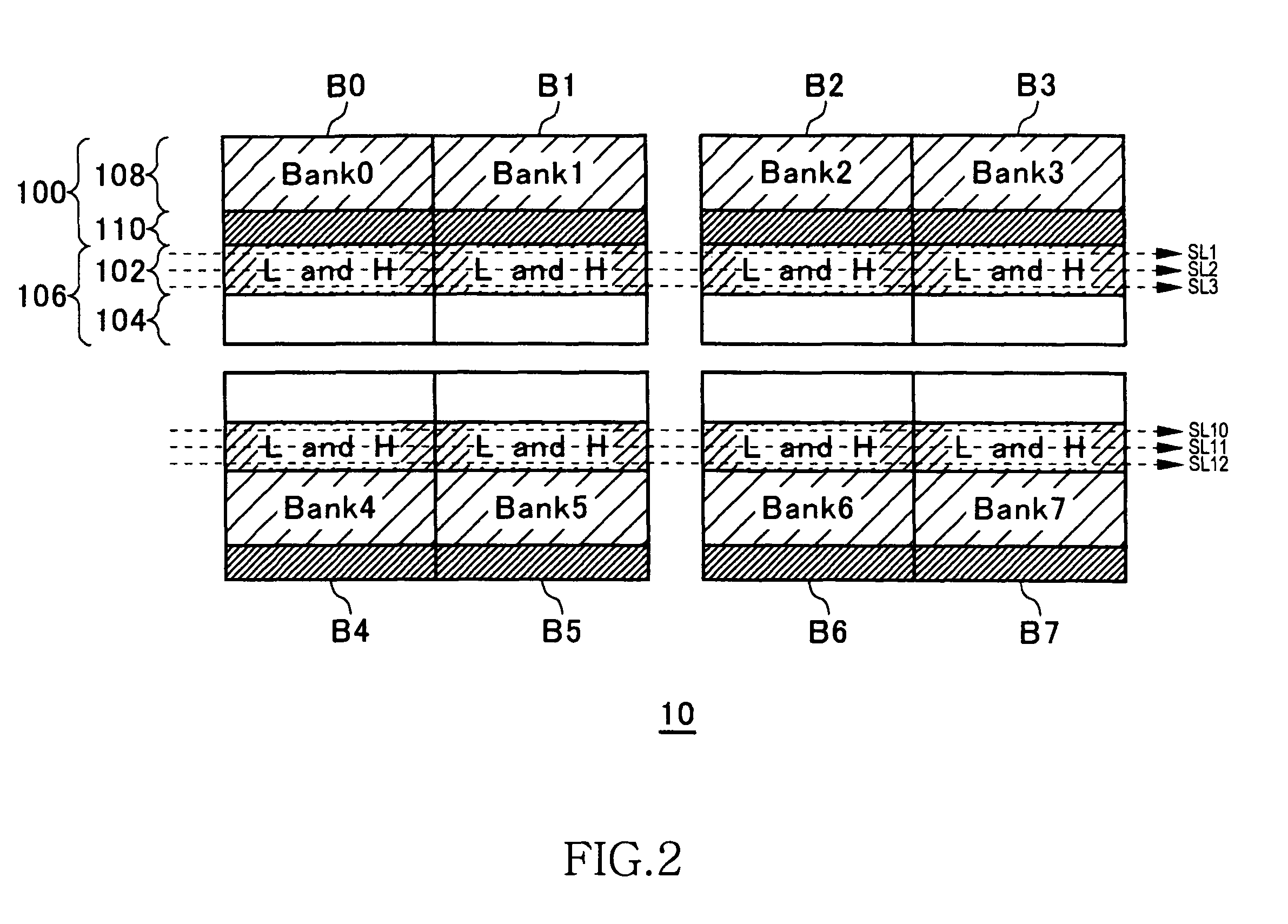 Semiconductor memory device having regular area and spare area