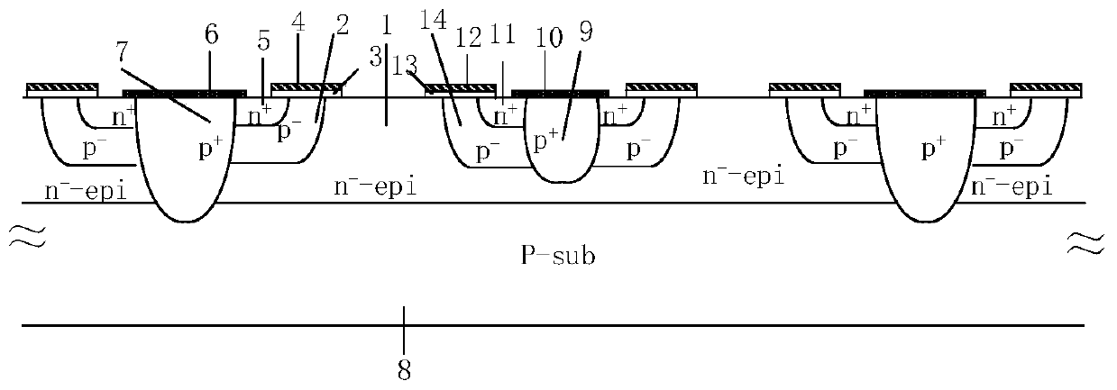 A lateral rc-igbt device with surface double gate control