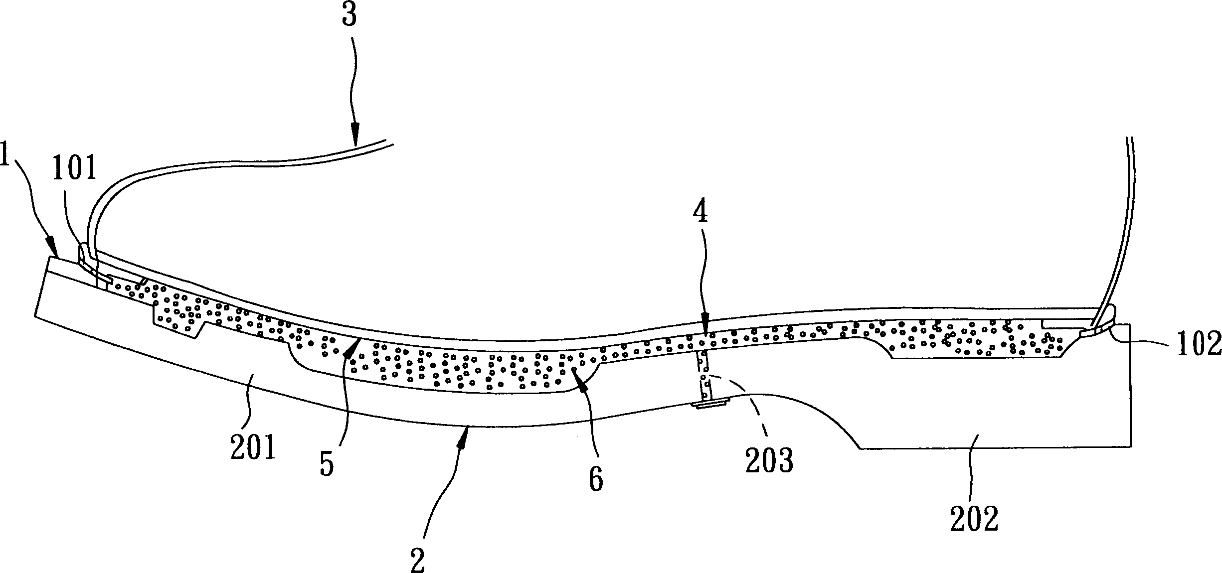 Foamed shoe body formed by integral whole shaping method