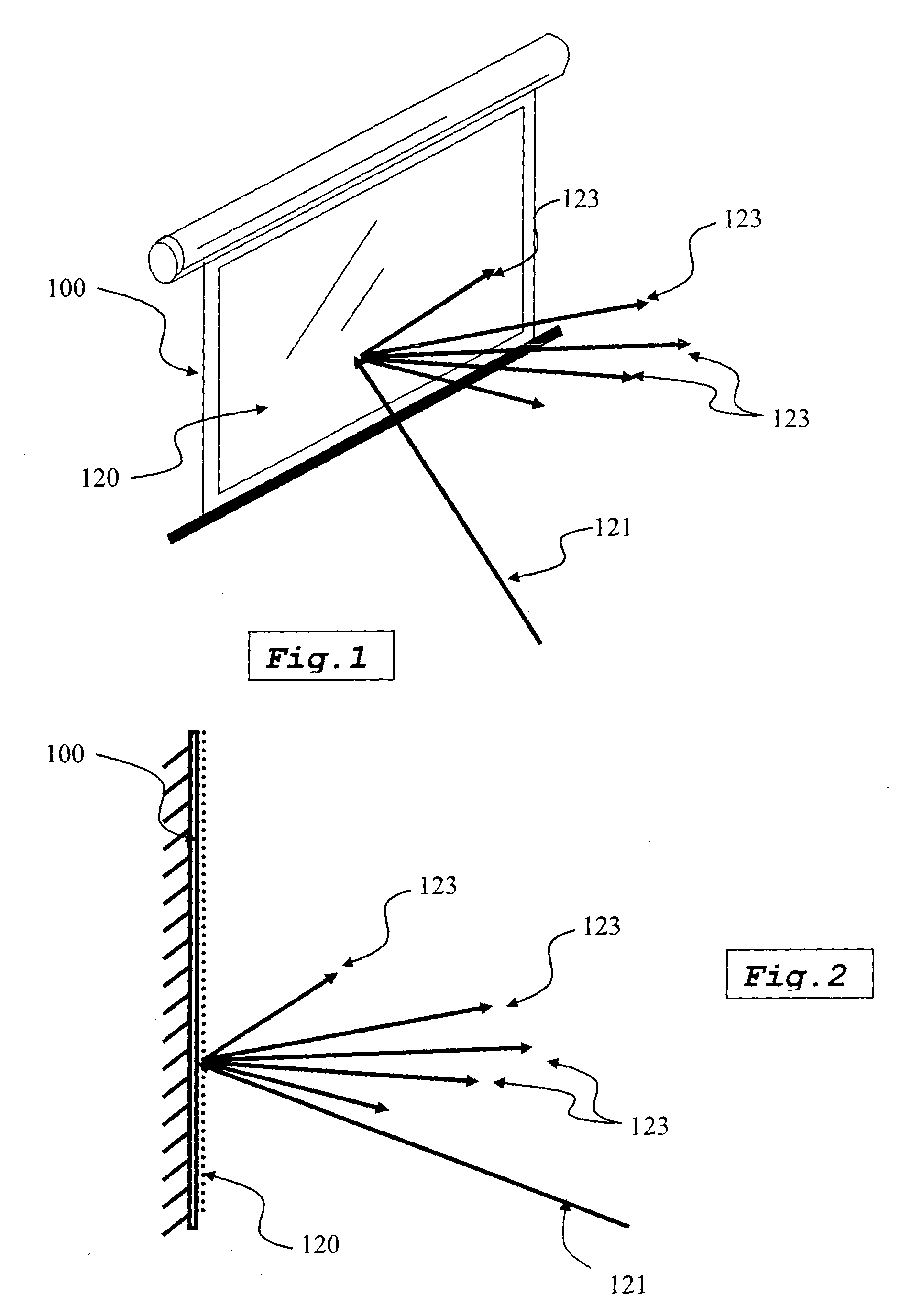 Method and apparatus to increase visual contrast for video projection screen