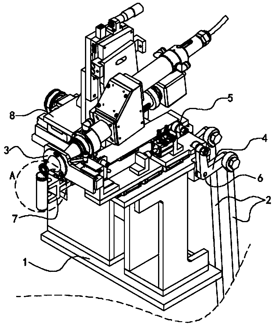 End cap welding mechanism