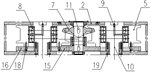 Gantry crane travelling unit device