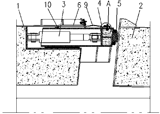 Movable water stop system of final connector and application method