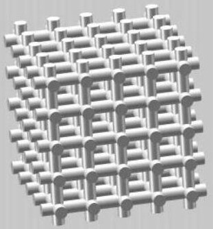 Preparation method of three-dimensional network ceramic framework