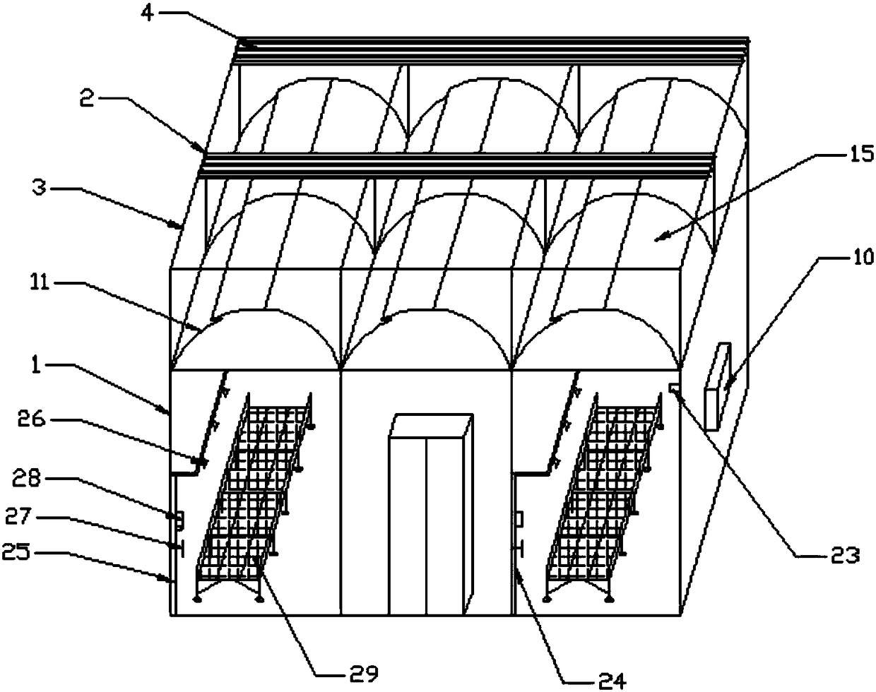 Net shed for disease-free seedling culturing of citrus reiculata Blanco and murcott