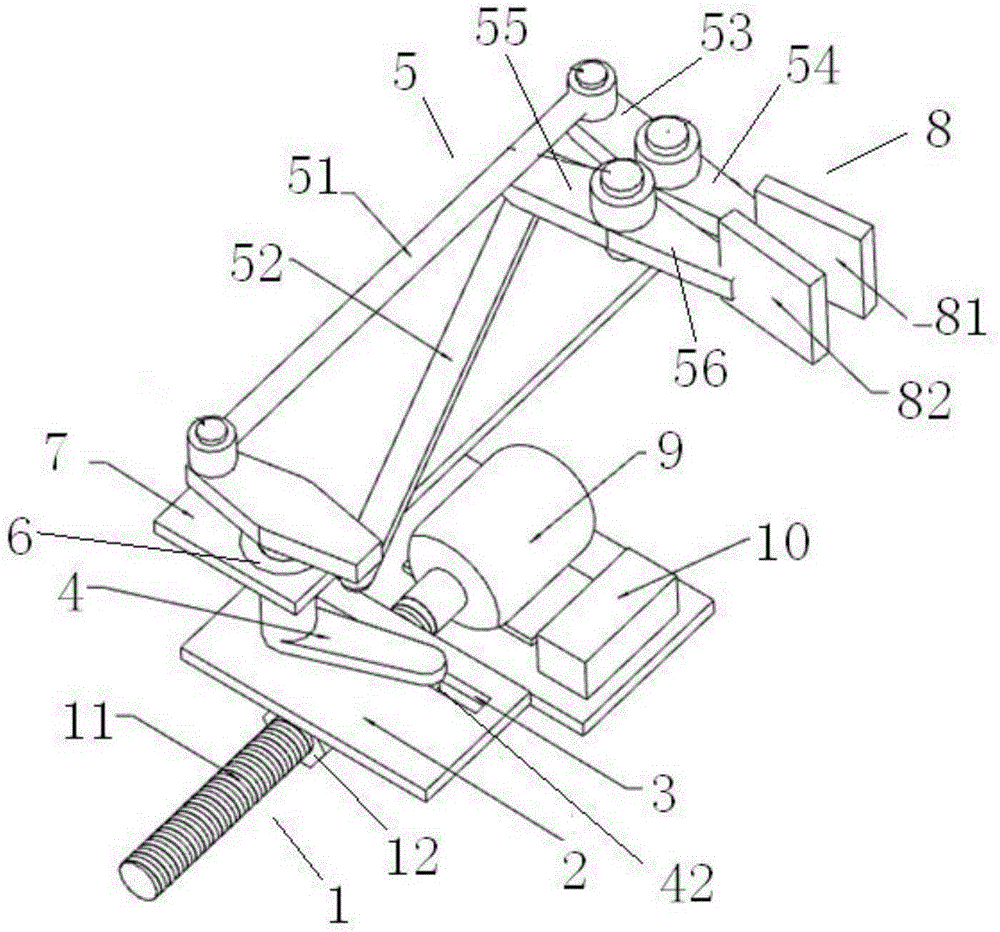 Double-rocker clamping mechanism