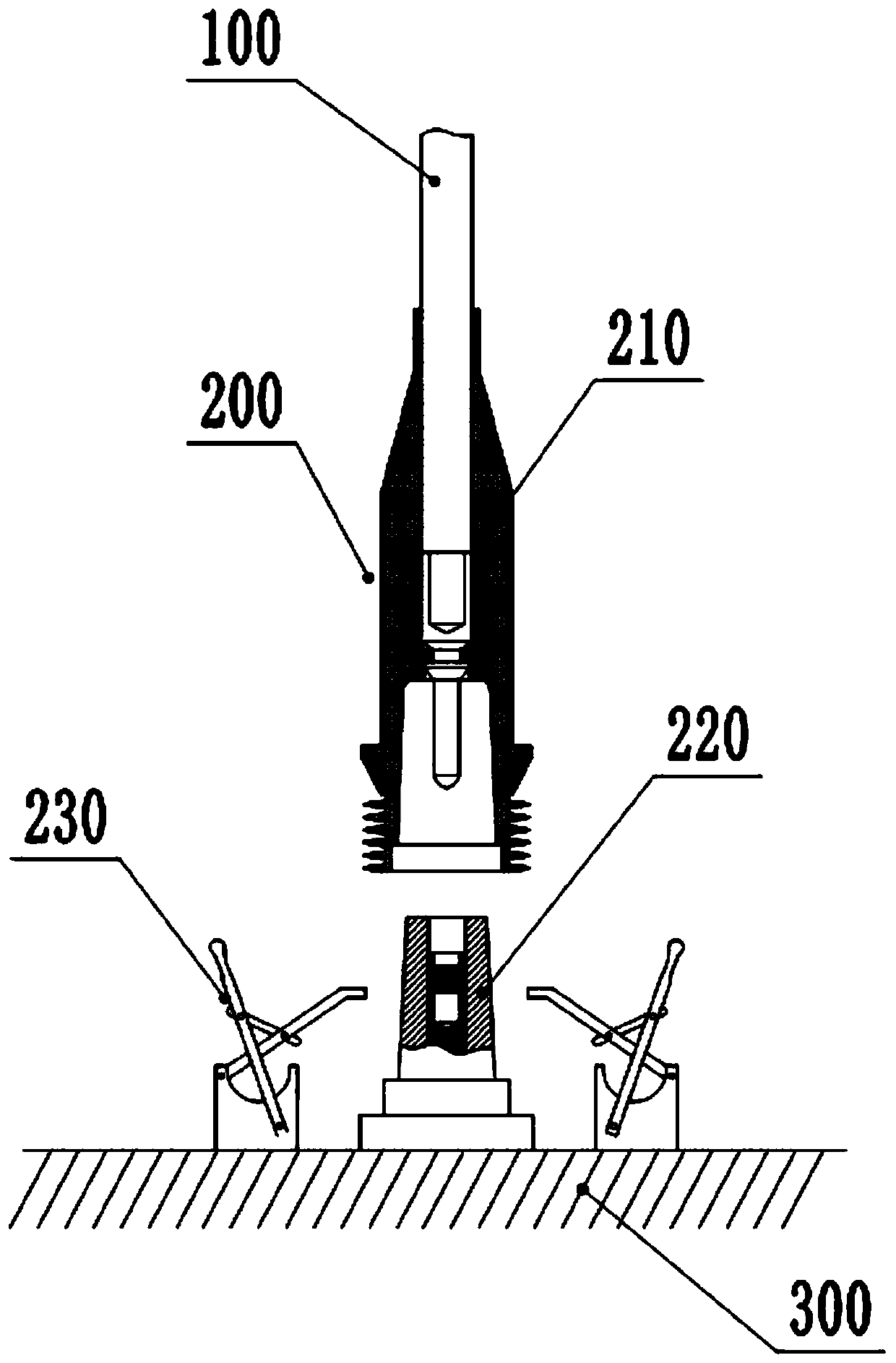 Live fast plug-in device for cable elbow joint and method