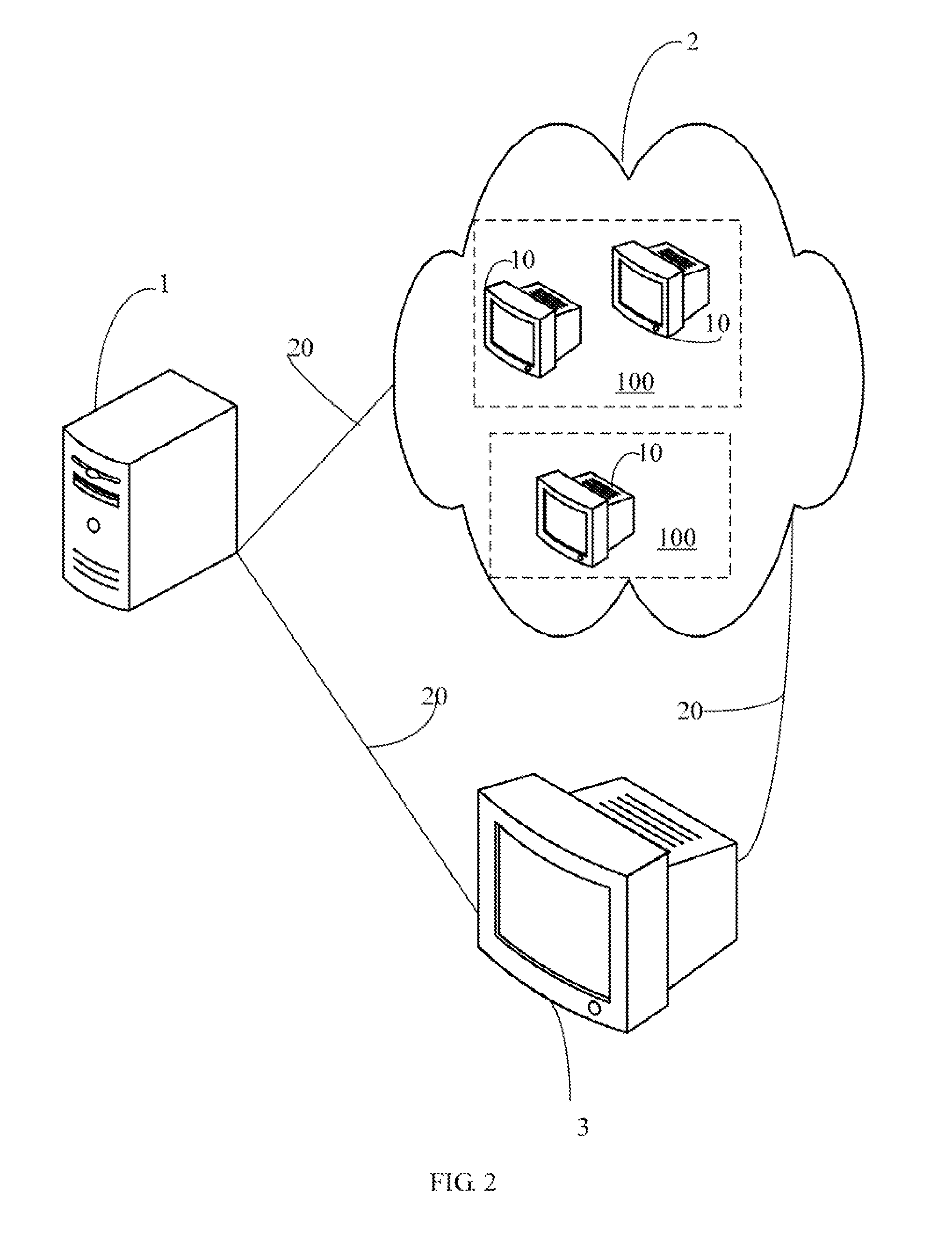 Server and method for deploying virtual machines in network cluster