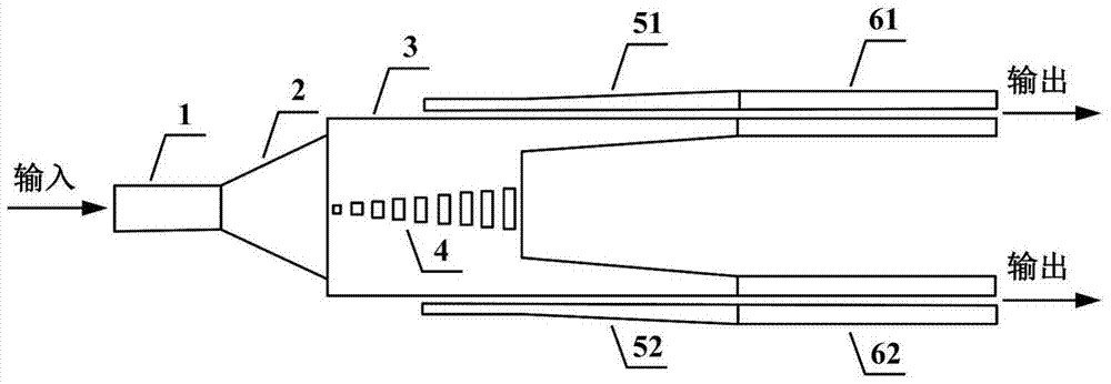 A silicon-based slot waveguide integrated optical power splitter