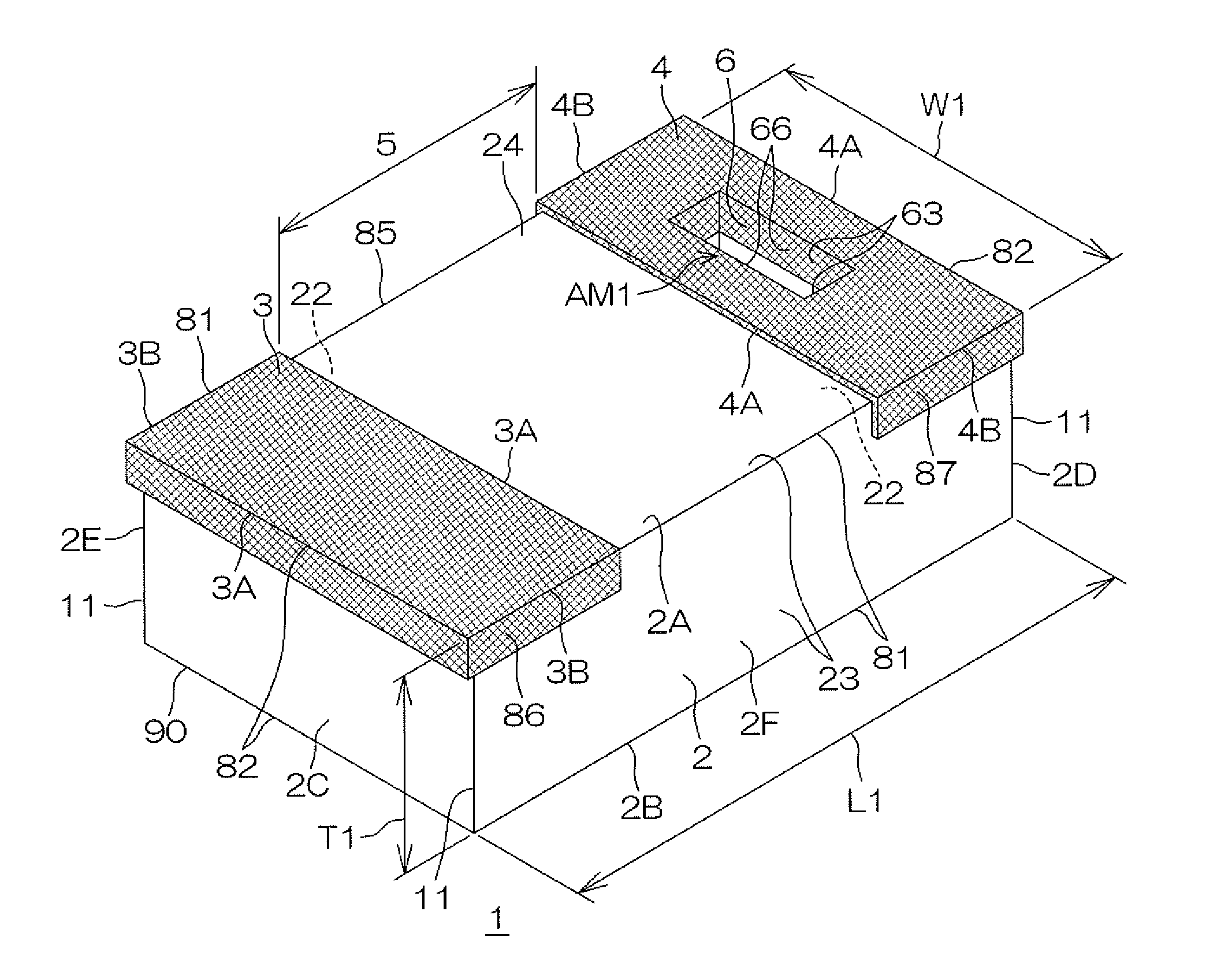 Chip parts and method for manufacturing the same, circuit assembly having the chip parts and electronic device