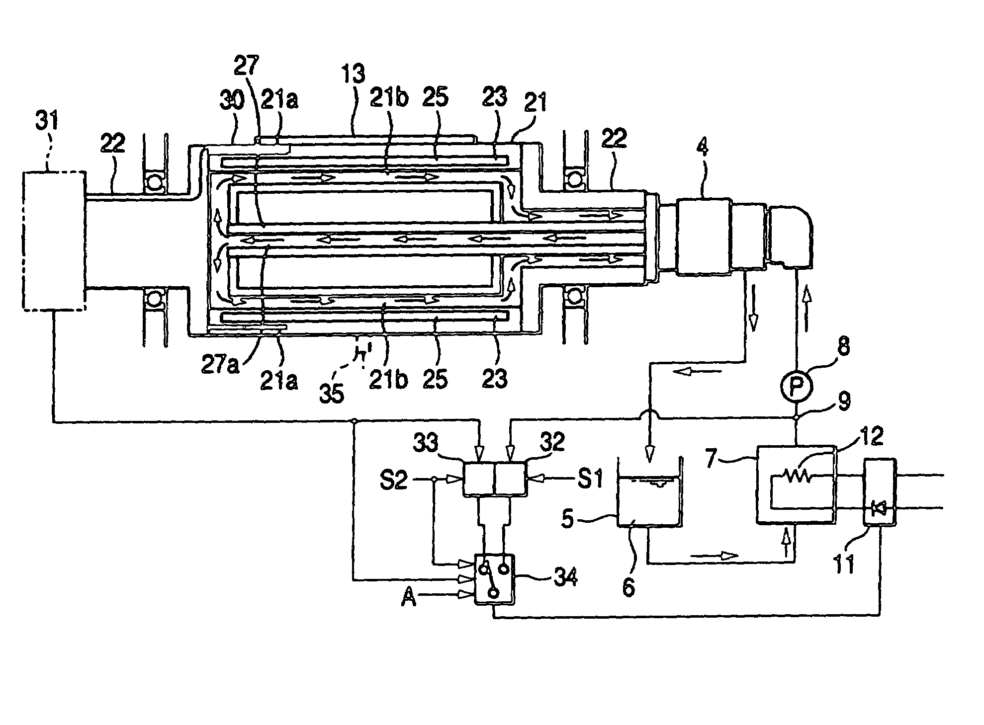 Thermal processing roller and temperature control apparatus for roller