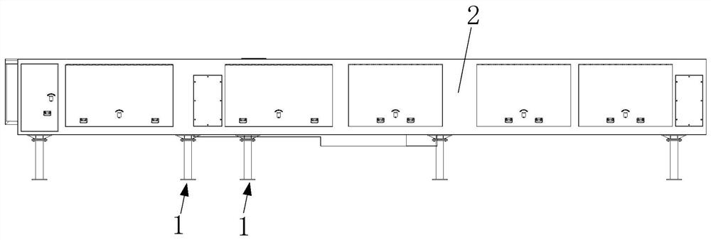 Supporting device for cabin and manufacturing method