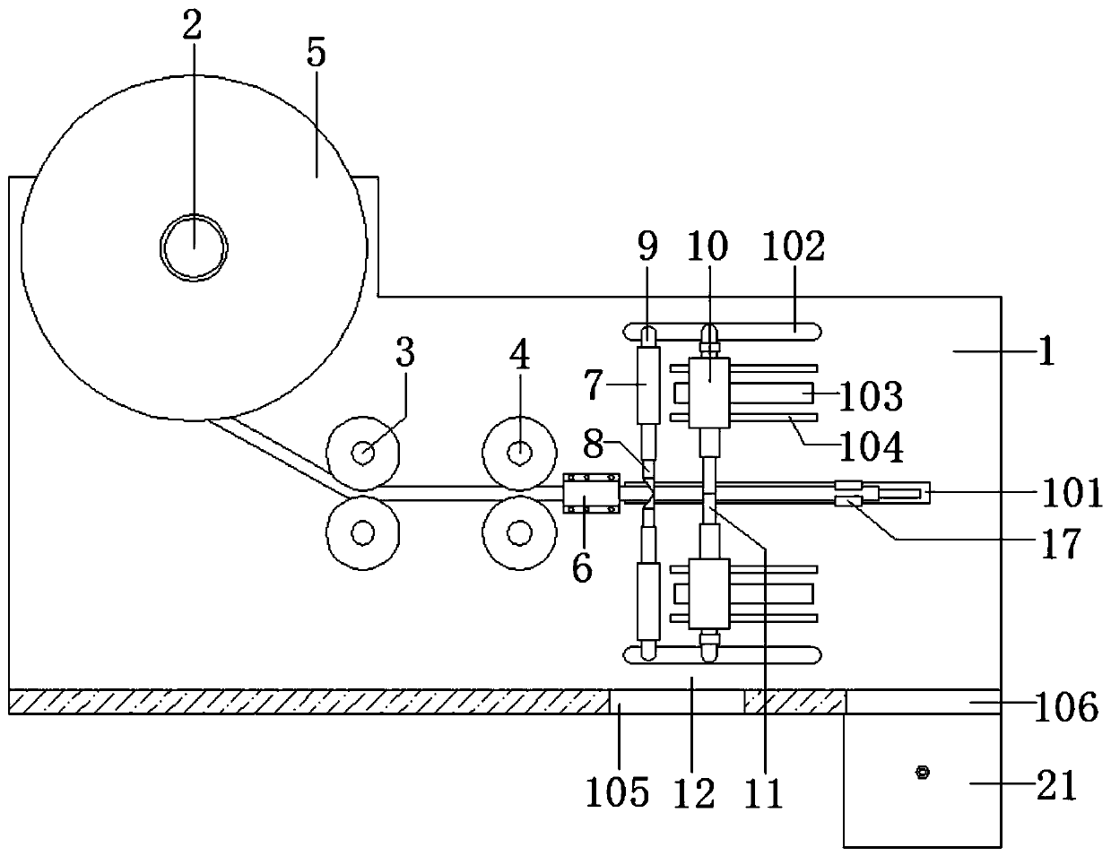 Wire harness stripping device in low-voltage box