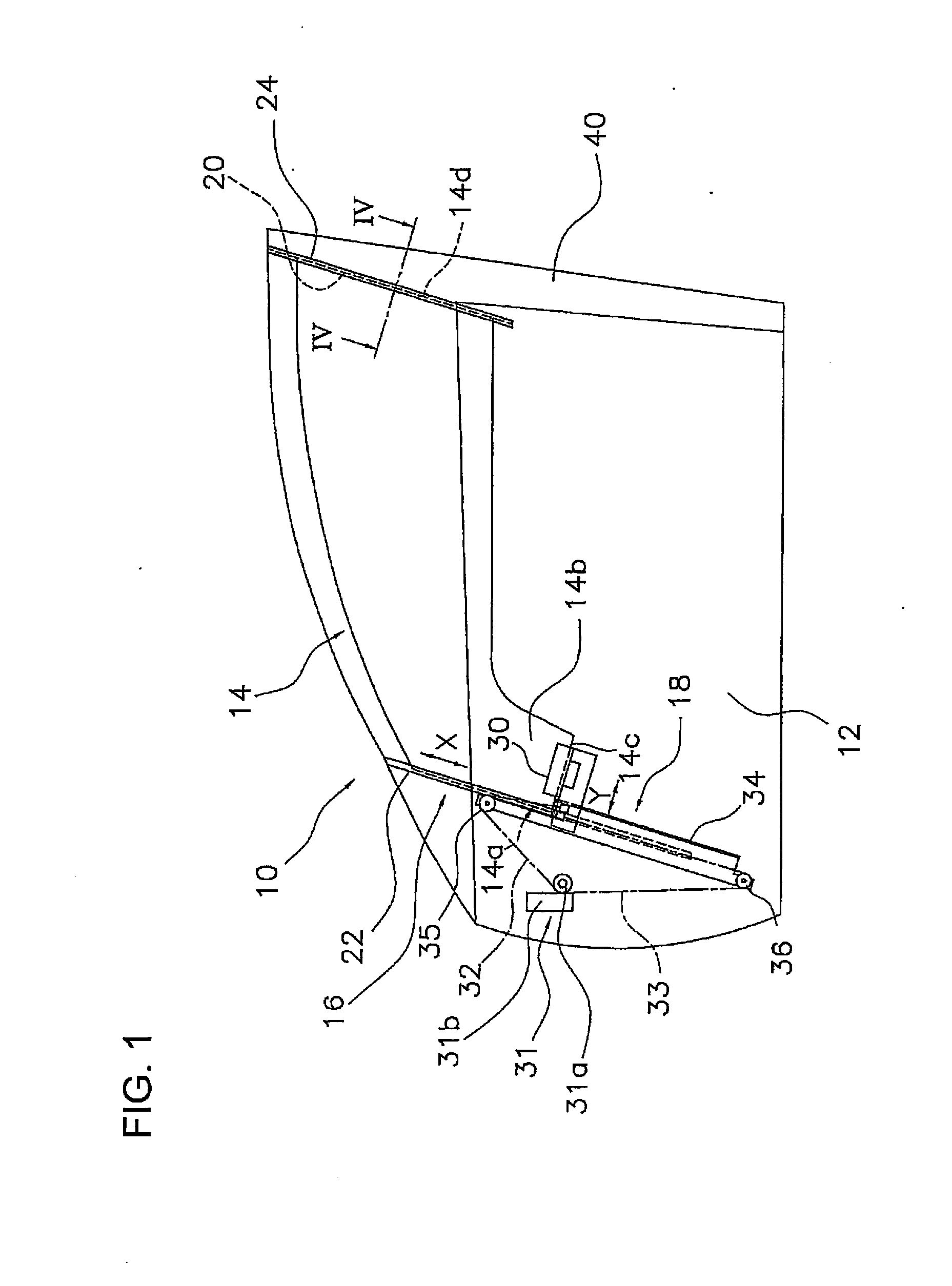 Vehicle window regulator, and vehicle door structure comprising the vehicle window regulator